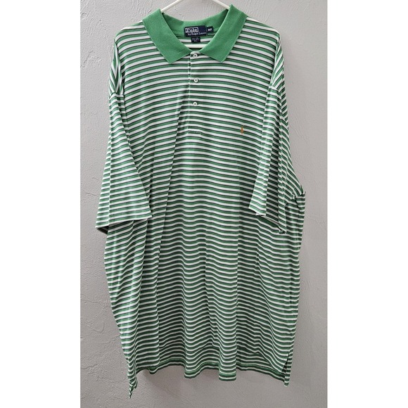Other - Polo By Ralph‎ Lauren Pima Cotton Short Sleeve Shirt Green White Purple Size 3LT